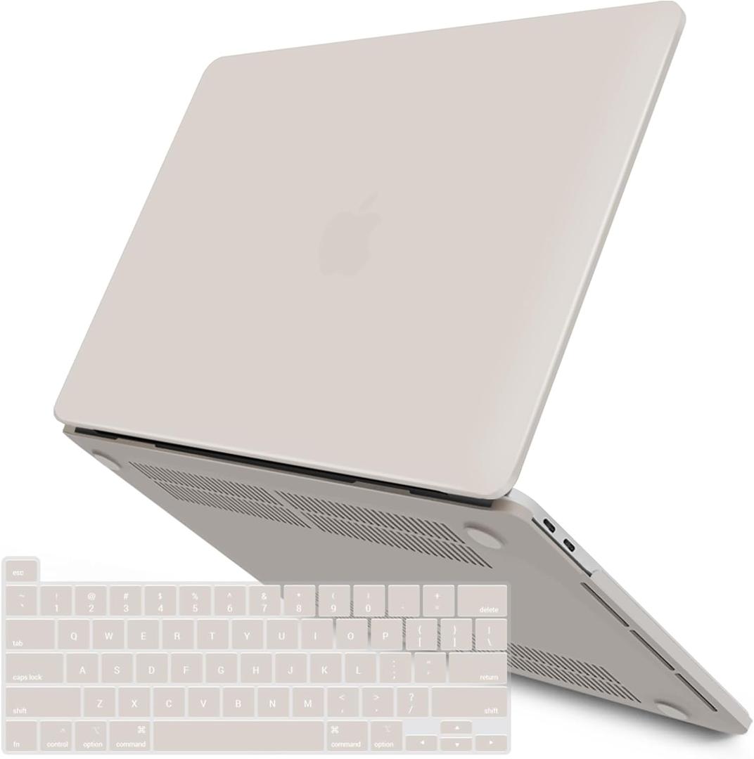IBENZER Compatible with 2025 2024 M2 MacBook Pro 13 Inch Case 2025-2016 M1 A2338 A2289 A2251 A2159 A1989 A1706 A1708, Hard Shell Case & Keyboard Cover for Mac Pro 13, Rocky Gray,T13RKGY+1