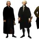 Abraham Lincoln & George Washington Life Size Cardboard Cutout, 6 Feet