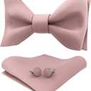Adam Young Mens Viscose Vest With Bowtie Jacquard Solid Plain Striped Waistcoat Jacket Cufflinks Wedding Business