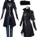 Cosplay Costume Cosplay Outfit Uniform Anime Costume Suit Full Set Halloween (Black), M