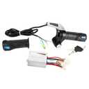 Brushed Controller, 24V 500W Electric Scooter E-Bike Motor Brushed Speed Controller Box with Handle Throttle Grip