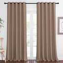 NICETOWN Blackout Window Curtain 90 inch Length - Room Darkening Thermal Insulated Grommet Large Window Treatment Light Blocking for Bedroom/Doorway (Capuccino, 1 Panel, W66" x L90")