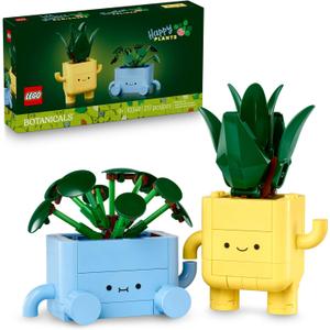 LEGO Botanicals Happy Plants Building Toy for Kids, Girls, and Boys 9+ - Playroom Decor for Desk or Shelf - Birthday Gift Idea for Young Gardeners - Artificial Indoor Plant for Play & Display - 10349
