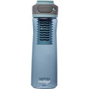 Contigo Clybourn Plastic FreeFlow Filter Water Bottle with AUTOSEAL spill-proof Lid 24oz., Dark Ice