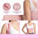 Back Brace Posture Corrector for Women - Adjustable Upper Posture Support Brace for Neck Shoulder Back Straightener - Comfortable Posture Corrector Invisible Hunchback Slouching under Clothes (Pink, M)