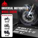 Jack Boss Motorcycle Wheel Chock, Motorcycle Stand Up to 1800LBs, Wide Range 3 Inch to 5 Inch Support Adjustable Front Tire Stand Chocks for Trailer and Truck, Suitable for Most Motorcycles