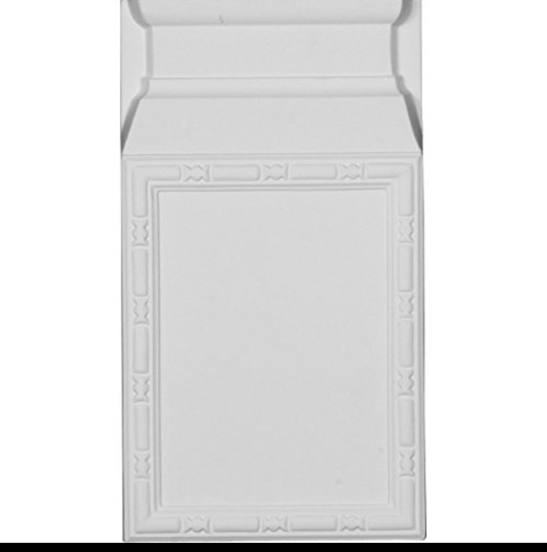 Ekena Millwork PB06X11X01OD Odessa Bead & Barrel Plinth Blocks, 6 1/2"W x 11 5/8"H x 1 5/8"P, Primed