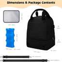 OCKLILY Pump Bag for Spectra S1 S2, Wearable Breast Pump Bags with Ice Pack, Pumping Bag with Waterproof Mat for Pump Accessories, Insulated Bottle Bags for Work Travel and Family, Black