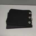 Patch Display, Vertical Patch Organizer with 4 Pages for Hook & Loop Patch Collections Display, 3-Ring Patch Display Holder (Black)