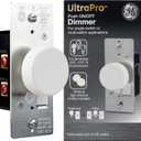 GE Single Pole Rotating Dimmer Switch, Rotate On/Off, Use with Dimmable LED, CFL, and Incandescent Bulbs, Includes Two Knob Colors, UL Listed, White/Light Almond, 18021