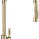 KRAUS Oletto High-Arc Single Handle Pull-Down Kitchen Sink Faucets in Spot Free Antique Champagne Bronze, Kitchen Faucets with Pull Down Sprayer, KPF-2821SFACB