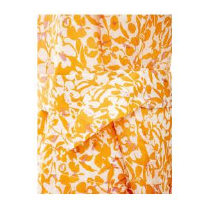 2025 Women's Summer Sleeveless Off Shoulder Floral Flowy A Line Maxi Dresses White Orange XL