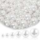 1300PCS Pearls for Crafting,White Pearl Beads with No Hole,Vase Filler Fake Pearls, Artificial Plastic Pearl Beads for Table Scatters, Wedding Party,Decoration