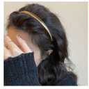 Gold Metal Thin Headbands for Women Multi Layers Fashion Headpiece Thin Layered Gold Hairbands Hair Accessories for Girls (1 Count (Pack of 1))