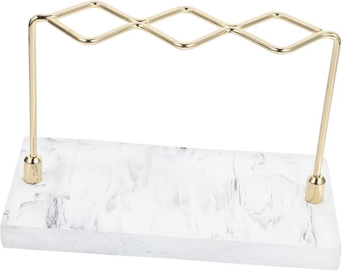 Toothbrush Holder Stand Multifunctional Marble Pattern Organizer for Bathroom Countertop and Storage for Toothbrushes and Cosmetics