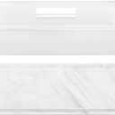 Pilipane Rectangular Cake Tray Marble Grain Acrylic Multifunctional Dessert Serving Tray with Lid for Home Kitchen Bakery Shop Transparent Display Cover Food Storage