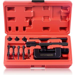 DAYUAN 13 pcs Motorcycle Chain Breaker Set, Chain Removal Tool Chain Cutter and Riveter Kit for Cam and 25 to 630 Chains