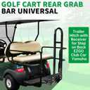 ECOTRIC Golf Cart Rear Grab Bar Universal and Trailer Hitch with Receiver for Step on Back EZGO Club Car Yamaha