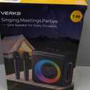 Karaoke Machine with 2 Wireless Rechargeable Microphones: Portable Bluetooth Speaker for Adults & Kids - PA System with Lights Supports TWS/TF Card/USB/AUX for Home Party