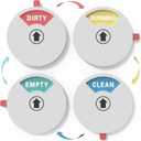 Updated Dishwasher Soft Magnet Clean Dirty Sign, Clean Dirty Running Empty Magnet for Dishwasher with Double-Sided Glue