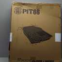 PIT66 Floor Mats Compatible with Ford F150 Super Crew Cab 2015-2024, Fit 22-24 Lightning Models (Rear w/o Fold Flat Storage) (Heavy Duty) TPE 2-Piece Premium, Black