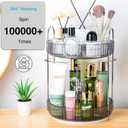 360 Rotating Makeup Organizer, 2 Tier Lazy Susan Bathroom Counter Organizer, Skincare Organizers, Spinning Perfume Organizer & Vanity Organizer Countertop (Classic Grey, 2 Tier)