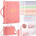 Bible Cover Case for Women,PU Leather Bible Cover,Bible Study Supplies Bible Journaling Kit Book Carrying Case, Mothers Day Christian Gifts