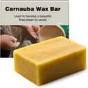 Carnauba Wax Paste - Carnauba Wax Stick for Wood Buffing Compound - High-Gloss Finish - Prevents Cracking Or Warping - Easy Application - Non-Staining (2.8 Ounce (Pack of 1))