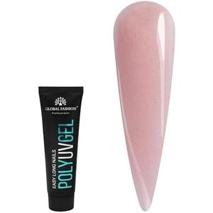 Pack Of 2 Global Fashion Professional Poly UV Gel with Shimmer: Long-Lasting, Salon-Quality Nails in Dazzling Colors | (05, 30g)