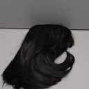 ToyoTress Black Bob Wig With Bangs - 12 Inch Short Bob Wig For Black Women Hair Daily Costume, Light Yaki Straight Synthetic Hair Wigs Heat Resistant (12 Inch, 1B-612H)