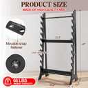 Leinuosen Large Floor Standing Sword Display Rack, Holds up to 10 Samurai Swords, 10-layer Katana Stand with 5 Holes for Long Weapons, for Collectors & Martial Arts Enthusiasts, Black HDF