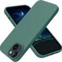 OTOFLY Designed for iPhone 13 Case, Silicone Shockproof Slim Thin Phone Case for iPhone 13 6.1 inch Midnight Green