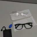 Blue Light Blocking Glasses - Fashion Square Eyeglasses, Anti UV Ray Computer Gaming Glasses Blue Blockers for Women/Men (*Black & Transparent)