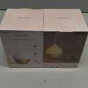 SALKING Essential Oil Diffuser, 100ml Small Aromatherapy Diffuser with Auto Shut-Off Function, Ultrasonic Diffusers for Essential Oils, Cool Mist Humidifier with Warm White Lights, for Office Home (White + Wooden Grain), Pack of 2 