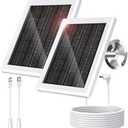 Ring Solar Panel Charger 5W Solar Panel for Security Camera Compatible for Ring Camera Waterproof Solar Panel with Type-C, Micro USB and DC Port Cable for Most Cameras