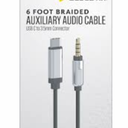 ACX USB C TO 3,5MM CABLE 6FT BK