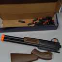 Double Barrel Toy Shotgun - Realistic Foam Blaster with Scope & Soft Bullet Darts, Safe Imitation Shooting Game for Kids Ages 8-12 -Birthday Christmas (Black)