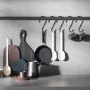 12 Pack 6 Inch Large S Hooks, Heavy Duty Vinyl Coated Non-Slip Metal Black Hooks for Hanging, Closet Kitchen Bathroom Garden Hooks for Pots Pans Clothes Plants Jeans Towels