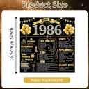 40th Birthday Napkins Party Decorations, 50 Pcs Black Gold Disposable Paper Napkins for Men Women, Back in 1986 Cheers to 40 Years Table Decor, 2 Ply Cocktail Anniversary Party Supplies