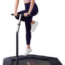 leikefitness Professional Gym Workout 50" Fitness Trampoline Cardio Trainer Exercise Rebounder (Black)