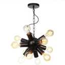 Pendant Lights Sputnik Chandelier Black Mid Century Modern Pendant Lighting Fitting Industrial V intage Ceiling Hanging Light (L24cm)