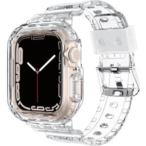Tensea Compatible for Apple Watch Band 38mm 40mm 41mm 42mm 44mm 45mm 46mm 49mm for Women Men, Cute Soft Strap with Bumper Case, Wristband Accessories for iWatch Ultra Series 11 10 9 8 7 SE 6 5 4 3 2 1