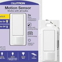 Lutron Maestro Motion Sensor Light Switch Indoor for Bathroom, Garage, Laundry Room, Any Bulbs, Occupancy Vacancy Sensor, Single-Pole, MS-OPS2H-2-WH, White