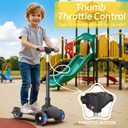 Electric Scooter for Kids, 80W Motor, 24V 62.4Wh Capacity Battery, Lighted Up Wheel, Adjustable Handlebar Height, Rear Fender Brake, Max Load 110 LBS