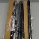 Heavy Duty Adjustable Closet Rod No-Drill,Extender Hanging Clothes Pole,Shower Curtain Rods | Window Curtain Bar | Wardrobe Garment Organizer Rod (0.7~1.2m (27.6~47.2in), Black)