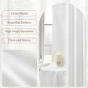 Linen Shower Curtain White, Fabric Boho Farmhouse Shower Curtains for Bathroom Cotton Natural Cloth Liner Set 72" W x 78" L