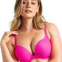 Smart & Sexy Women's Add 2 Cup Sizes Push-Up Bra, Electric Pink (Mesh), 34C