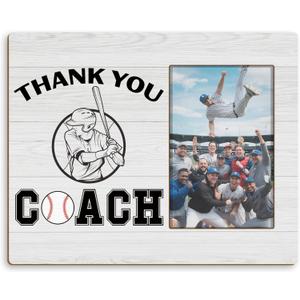 Thank You Coach Gift Picture Frame 4x6, Baseball Coach Gifts, Best Coaches Gift, Coach Appreciation Thank You Gifts Picture Photo Frames for Tabletop Desk Decor