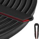 ToLanbbt Rubber Edge Trim U Channel - 1/16" Self Adhesive Sheet Metal Edge Guard Protector, EPDM Seal Strip for Car Doors, Steel Plates, Glass, Hatches, Table Corners, Fit 1/16"(1.6mm), 10Ft, Black