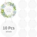10 PCS Aluminum Sublimation Door Hanging Disc Signs, 10 Inches Unfinished Blank Sign Door Hanger, Sublimation Ornament Blanks Decorative Signs, Blank Decorations Sublimation Metal Sign